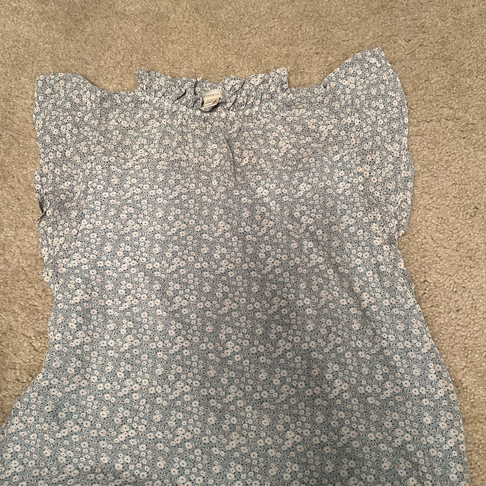 Monteau Light Blue Floral Top